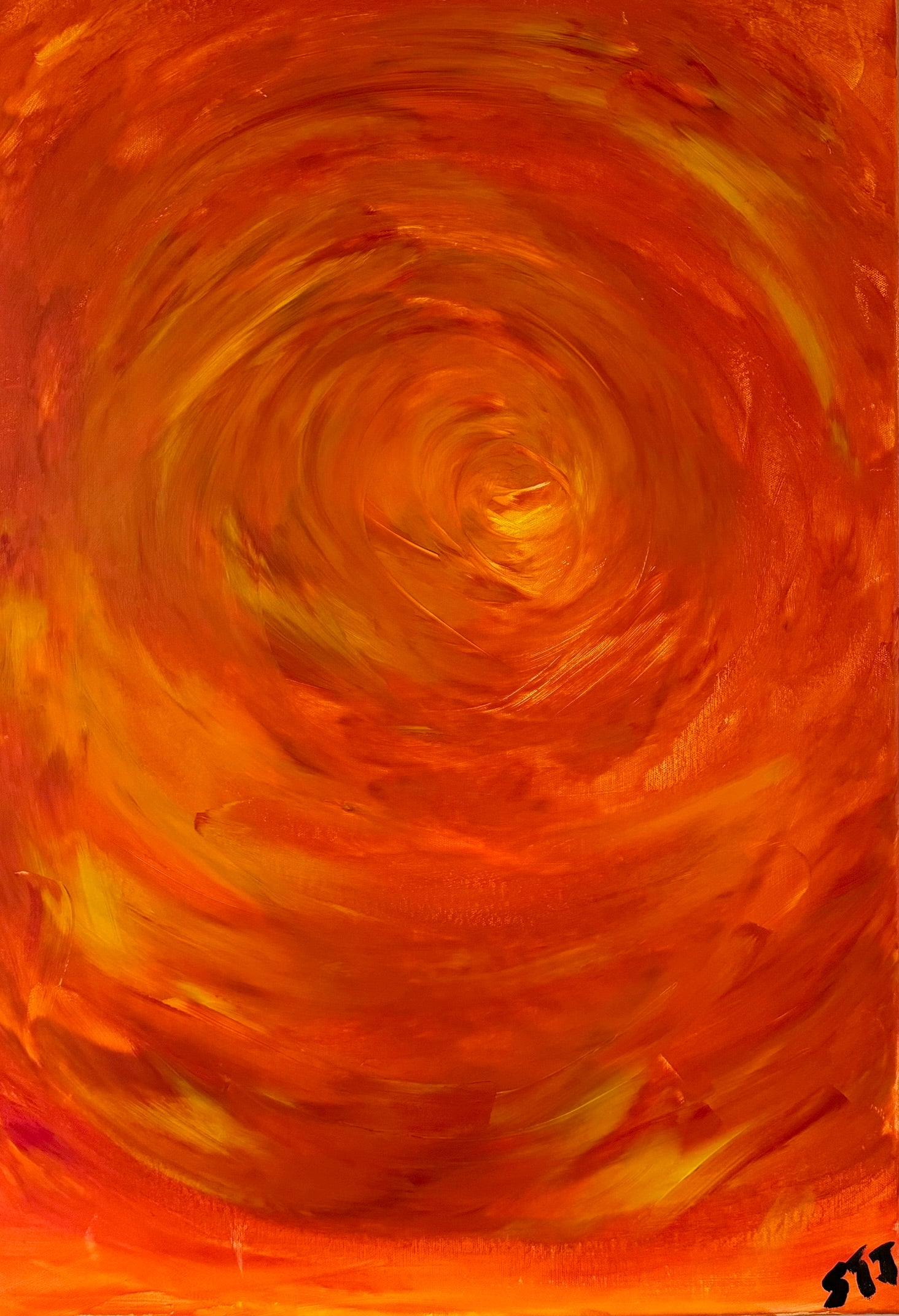 Original, Unique, Personal, Archival Quality, Creative, Calming Abstract Acrylic Painting on Canvas (30'x20'). Artist: Sartaj Ahmed Khan Mojlish (STJ)